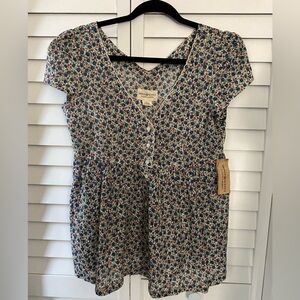 Denim & Supply Floral Babydoll Top S/P